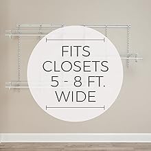 shelftrack, closet, maid, wire, shelving, hanging, storage, shelf, organization, adjustable