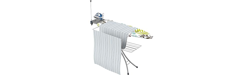 GIMI Advance 100 Ironing Board with Removable Stand, Metal, Grey, 144 x ...