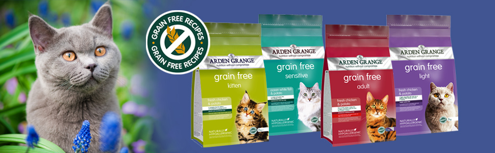 Arden Grange, comida seca para gatos, naturalmente hipoalergénica, comida para gatos, comida para gatos sin granos, comida para gatos
