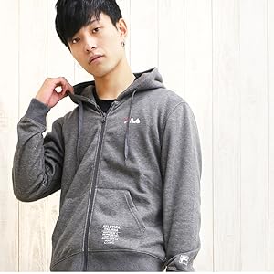 Amazon.co.jp: [フィラ] Men's ワンポイント刺繍 裏シャギーZIP