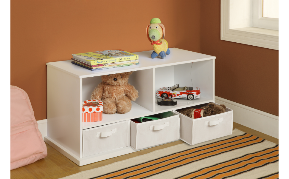Badger Basket Shelf Storage Cubby with Three Baskets, White Amazon.ca