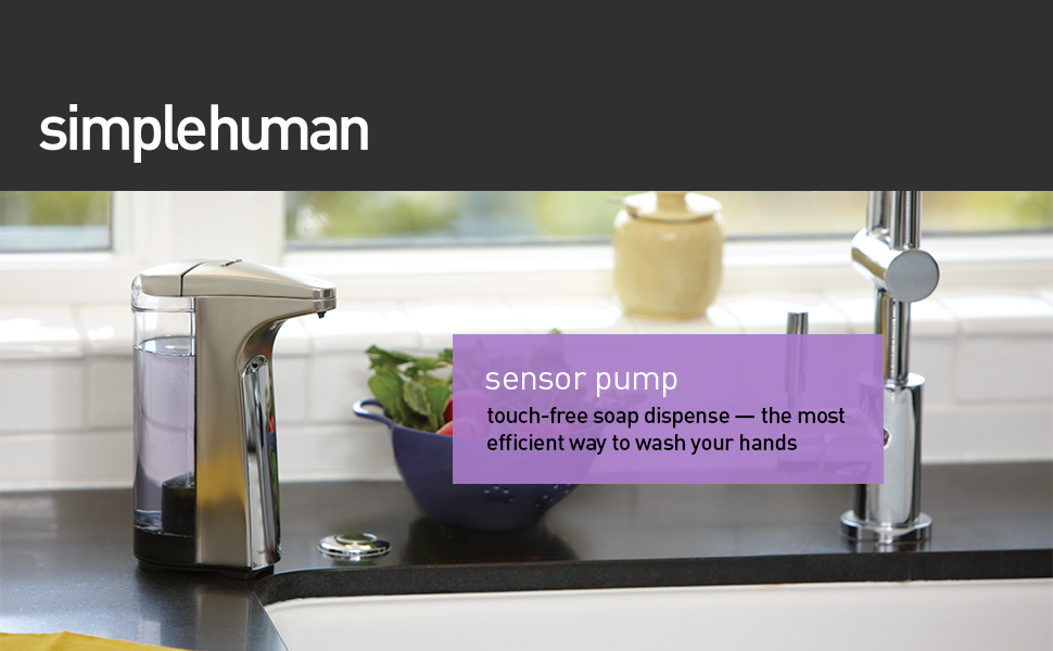 simplehuman 8 oz. Sensor Pump with Soap Sample, Brushed Nickel Amazon