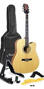 Martin Smith W-401E-Bk Electric Acoustic Guitar... - Martin Smith W 401e Bk Electric Acoustic Guitar Cutaway Black Amazon Ca Musical Instruments Stage Studio