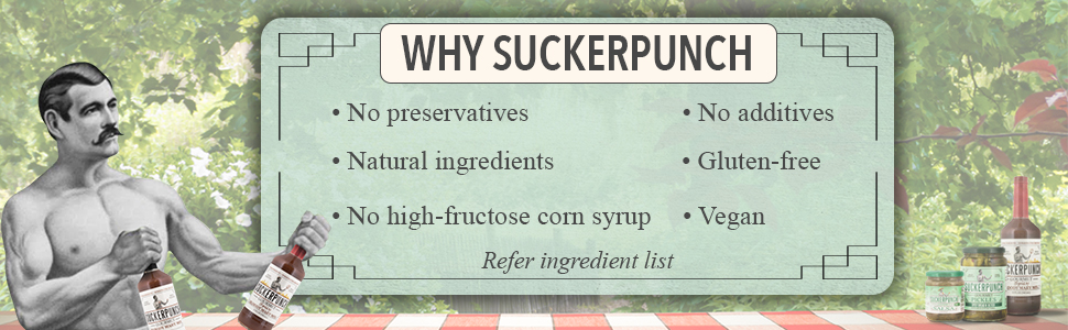 suckerpunch, pickels, natural, gluten-free, vegan, corn syrup, preservatives, bloody mary, salsa