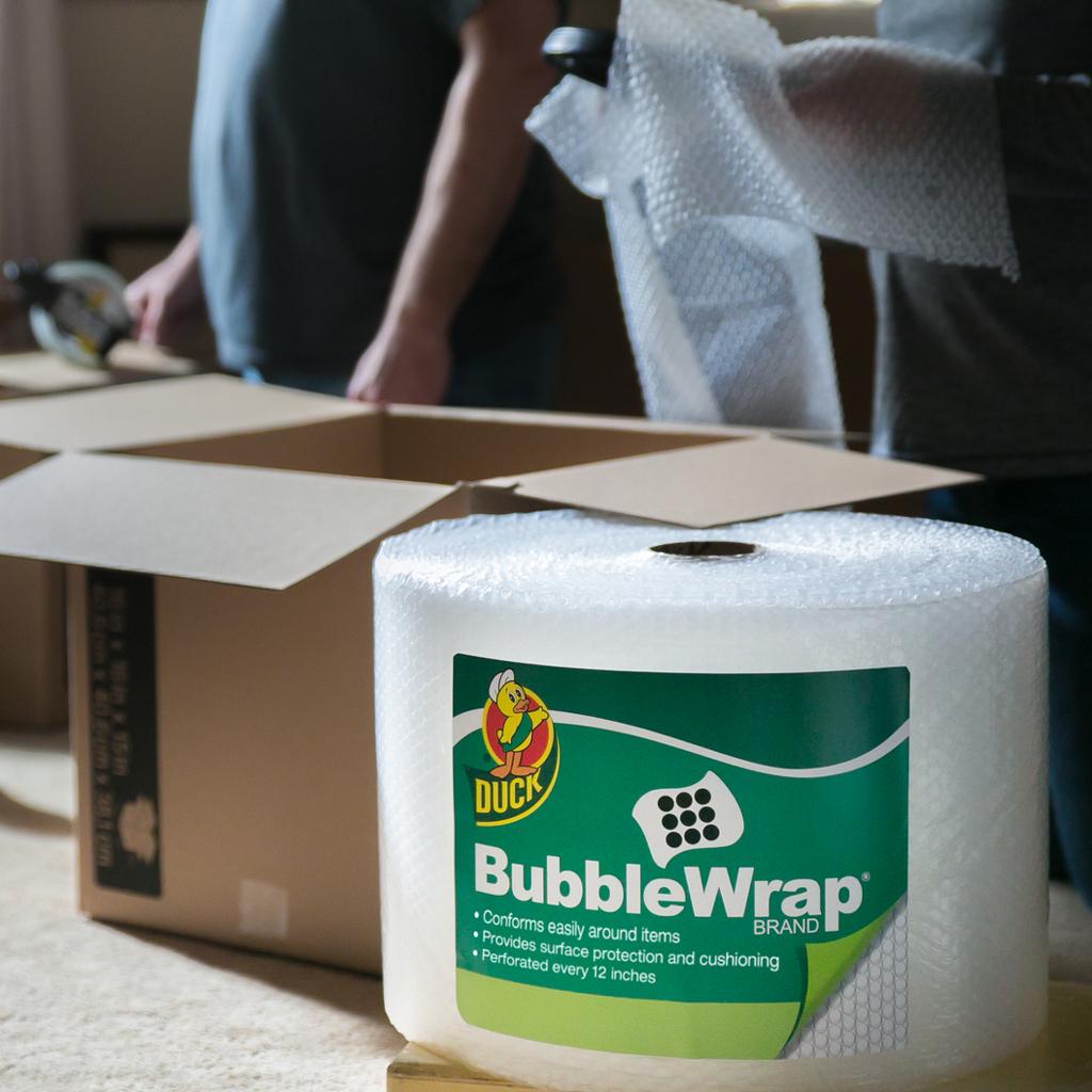 Duck Brand Bubble Wrap Original Protective Packaging, 12 Inches Wide x