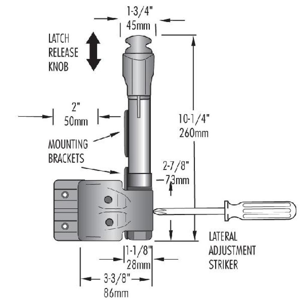 Weiser National Hardware N346208 V6207 Magnalatch Vertical Pull in