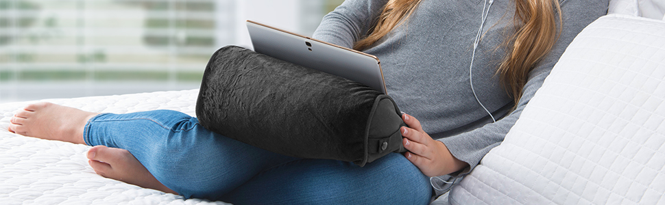 tablet holder, tablet stand, tablet pillow, travel, pillow, neck pillow