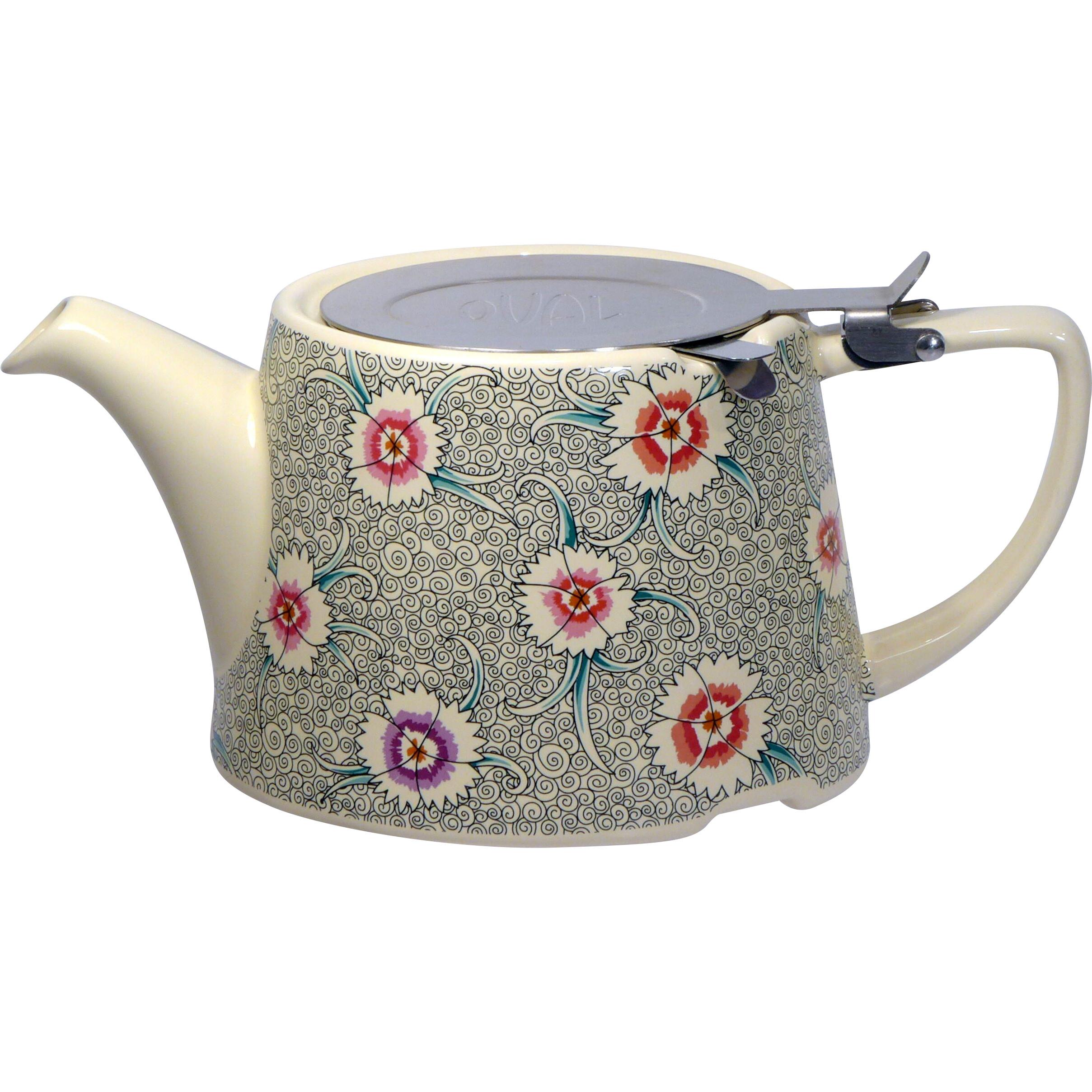 London Pottery Kaffe Fassett OvalFilter Ceramic Infuser Teapot, 800 ml