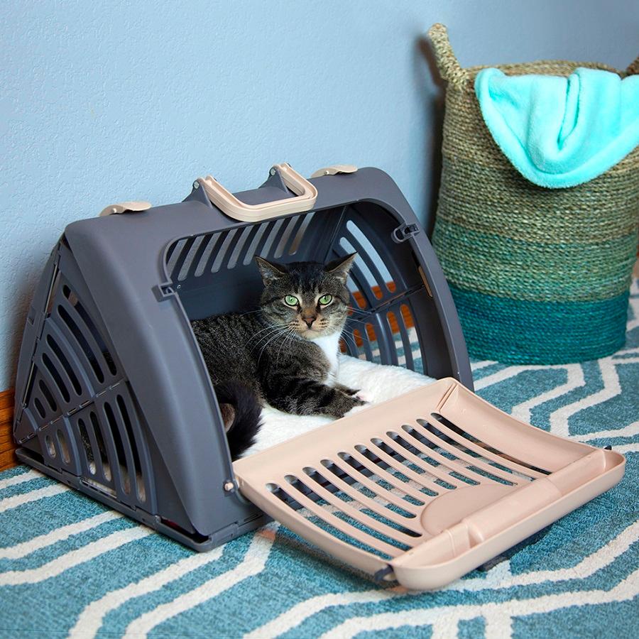 SportPet Designs Foldable Travel Cat Carrier Front Door