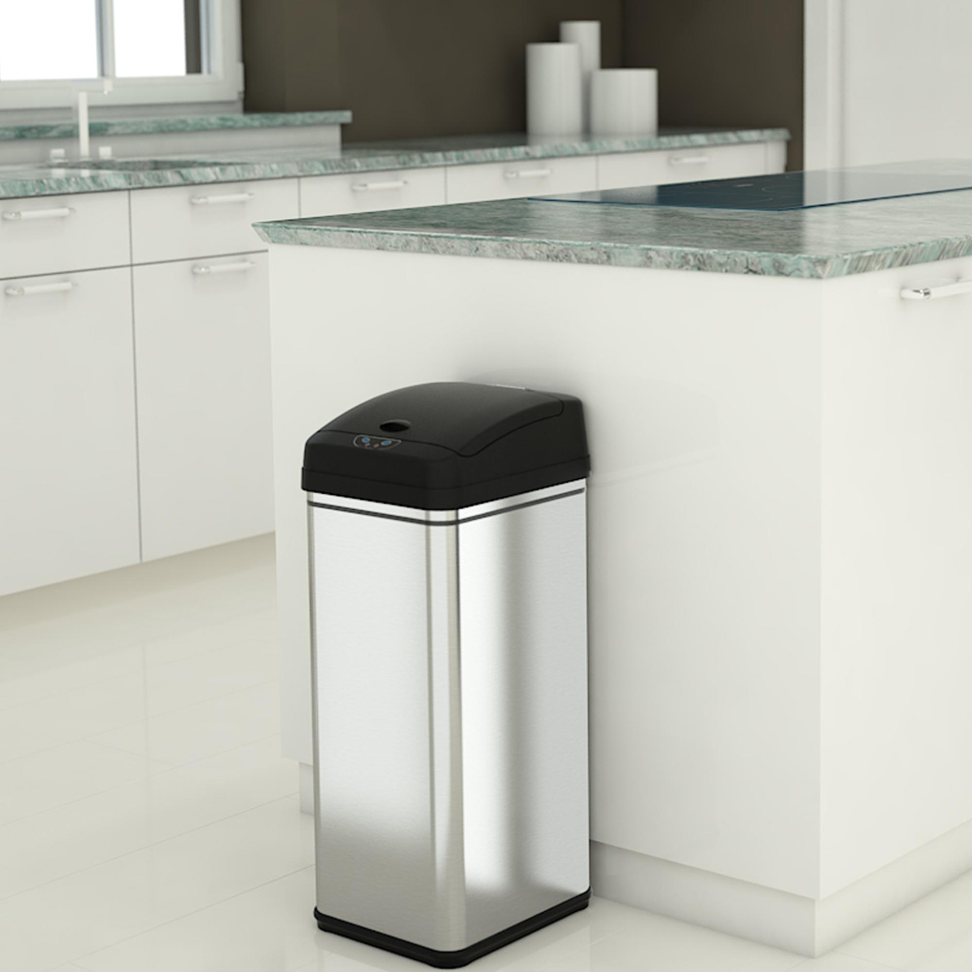 iTouchless Deodorizer Automatic Sensor Touchless Trash Can, 49 Litre