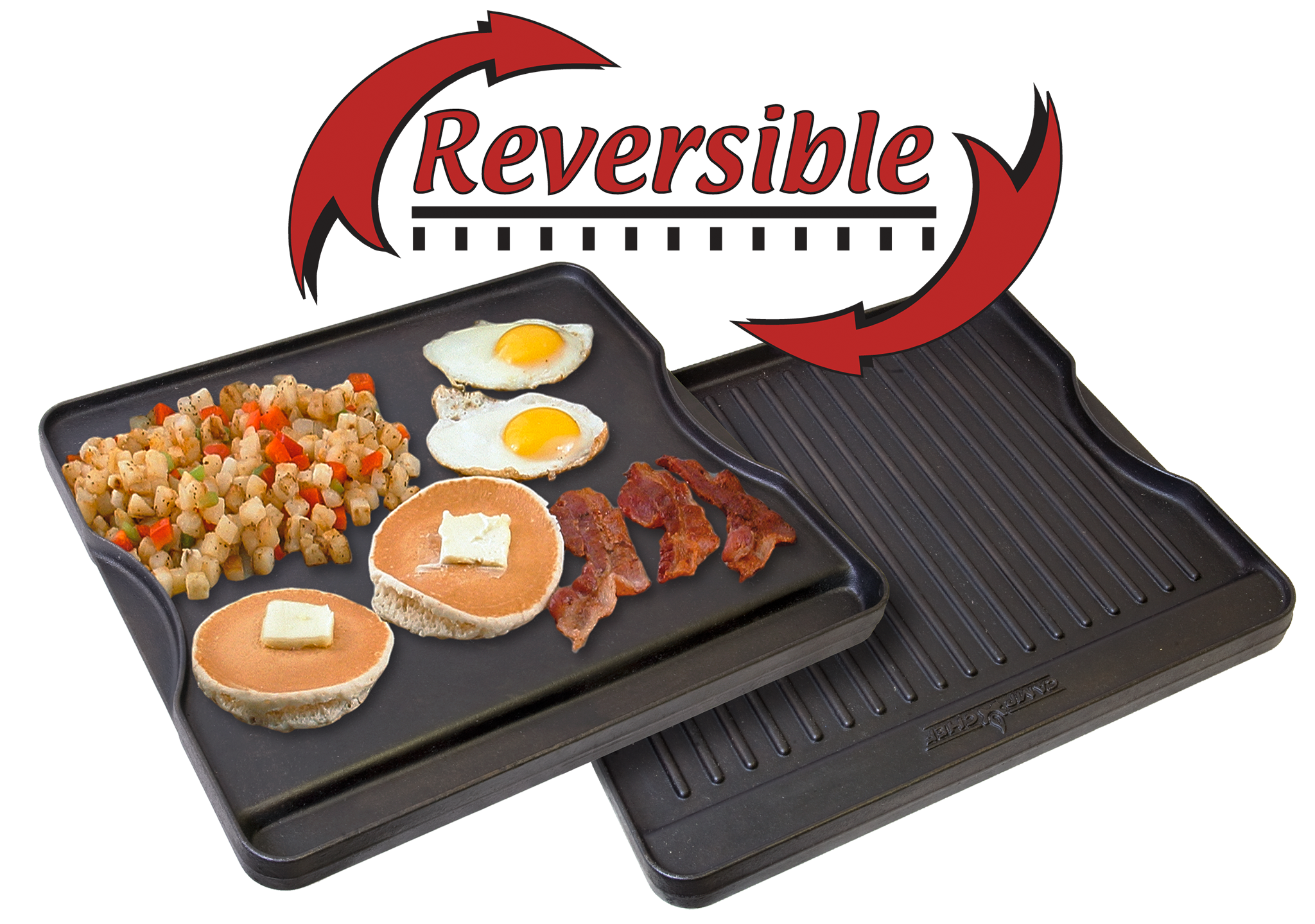 Camp Chef CGG16B Reversible PreSeasoned Cast Iron Grill/Griddle (Cast