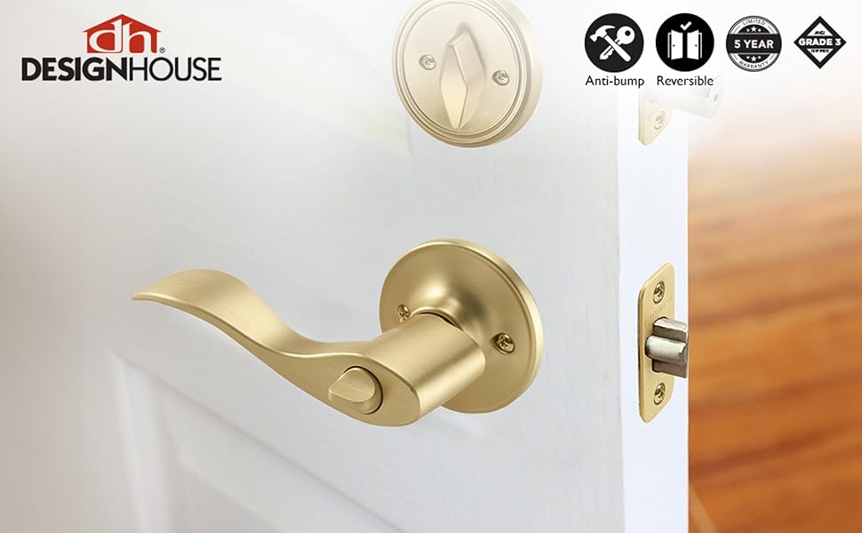 セントルイス LUXURY HANDLE Design House Springdale Keyed Entry Exterior Door Lever