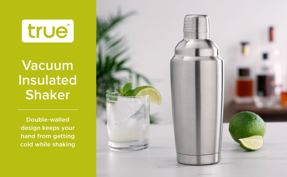 True Vacuum Insulated Cocktail Shaker Leak Proof Insulated
