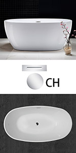 59'' Bathtub, Brushed Nickel Drainer 31 B