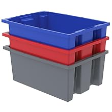 Akro-Mils 35200 Nest and Stack Plastic Storage Container and