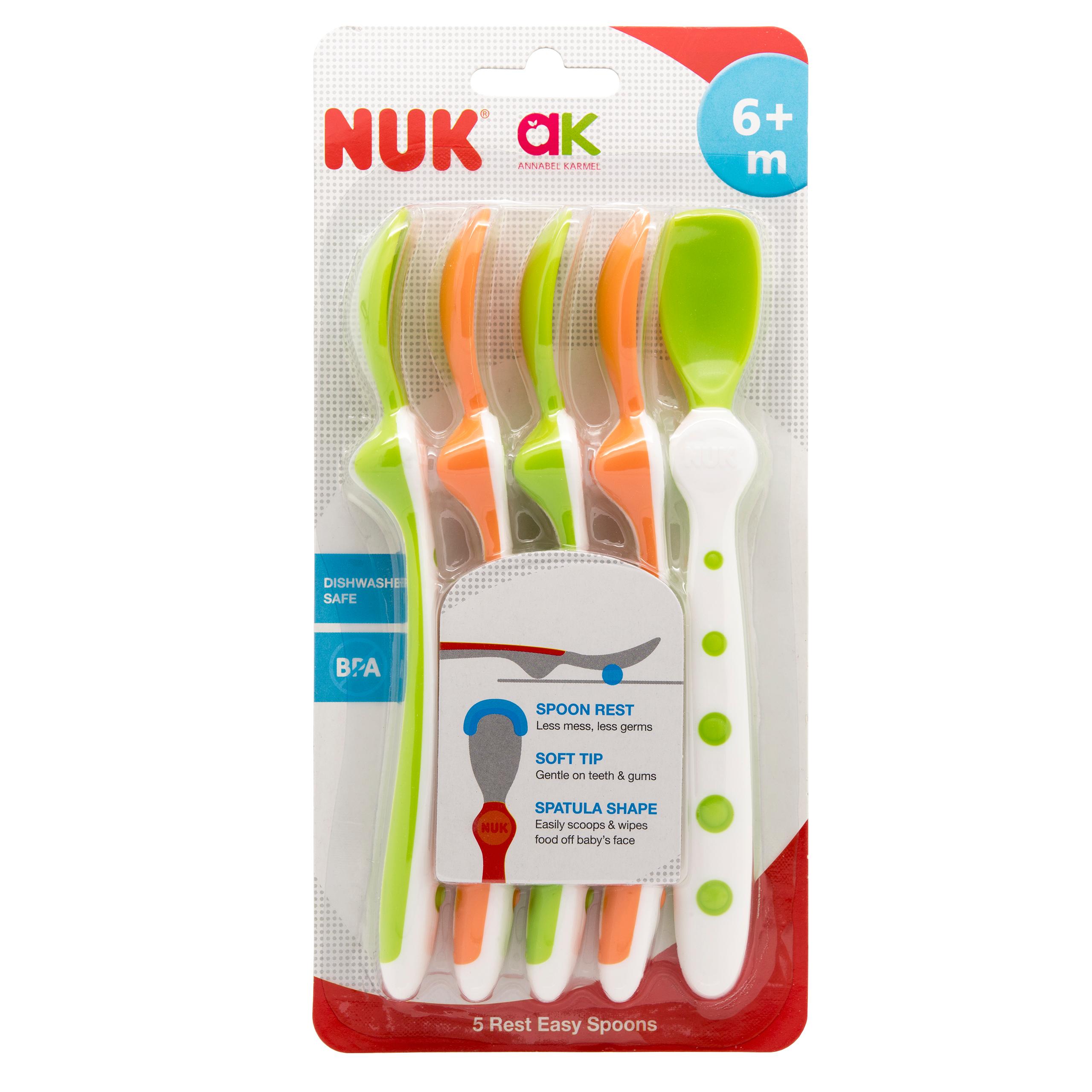 NUK Rest Easy Baby Feeding Spoons 6 Months + Dishwasher Safe 5