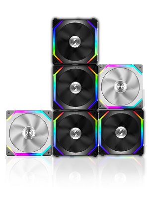 lianli RGBケースファン　4個セット 新品4個セット】光る白いLian Li風高級デザイン ケースファン