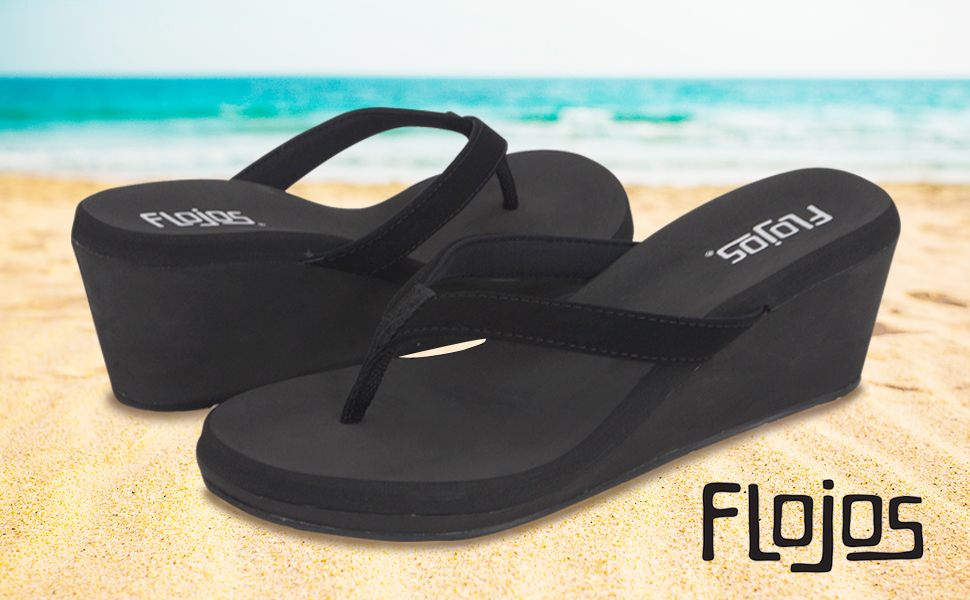 black flojos flip flops