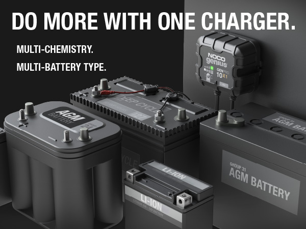 NOCO Genius GENPRO10X1, 1-Bank, 10A, Smart Marine Charger, 12V Onboard Battery Charger, Maintainer