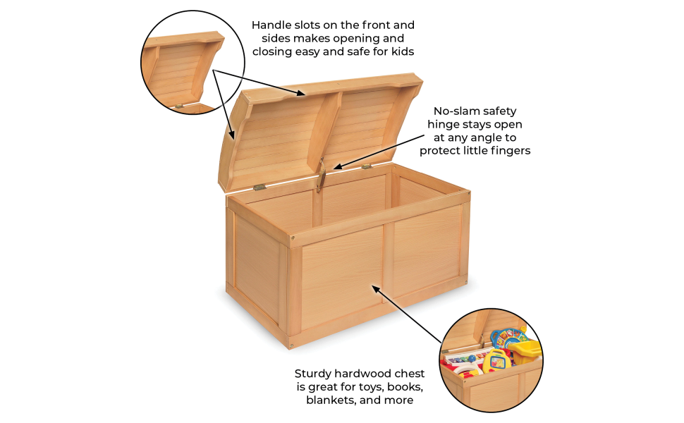 Badger Basket Kid's Hardwood Barrel Top Toy Box Storage