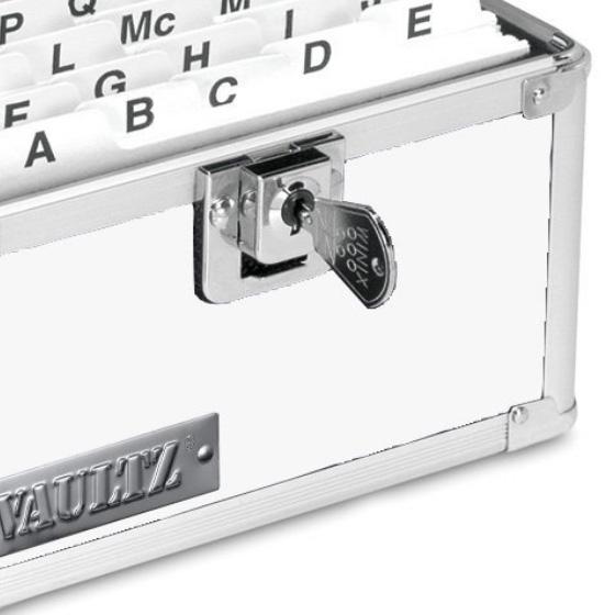 Vaultz Locking 4 x 6 Index Card Box, Black (VZ01171) Amazon.ca Office