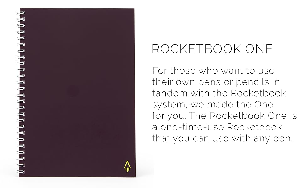 Rocketbook One SingleUse Smart Notebook 140 DotGrid Pages, Upload
