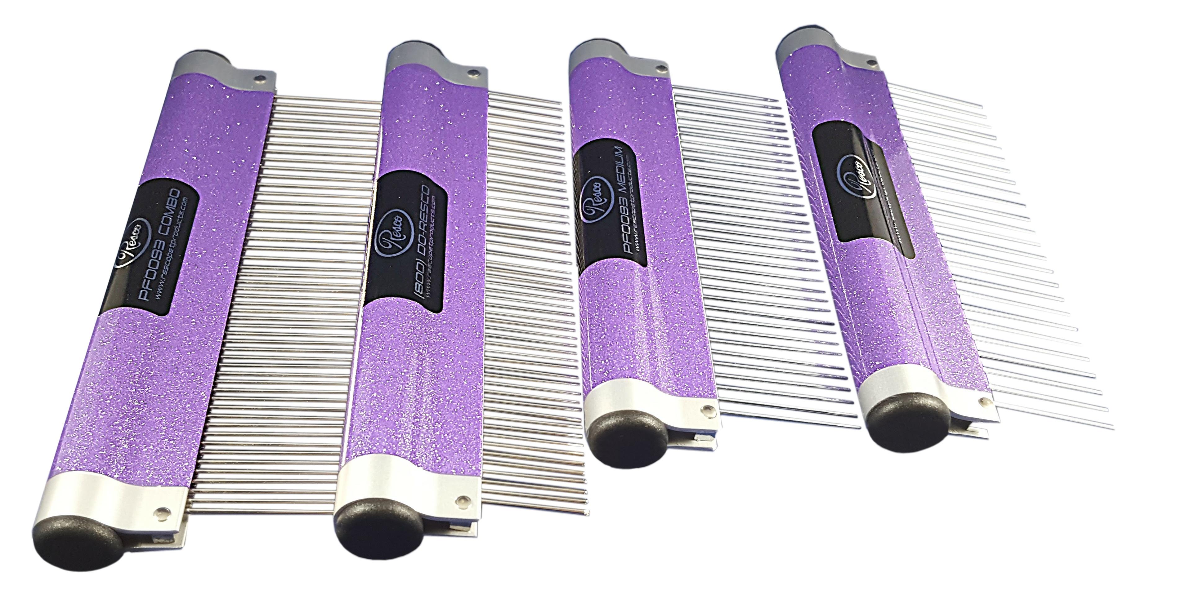 Resco Ergonomic Dog, Cat, Pet Grooming Comb with Coarse Tooth Spacing