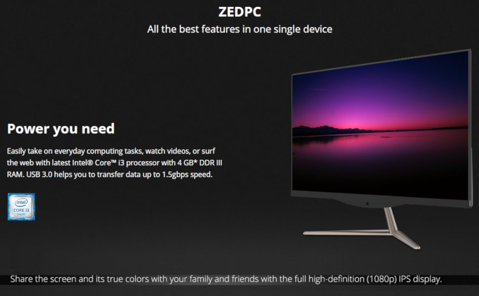 ilife AllinOne Intel Core i3 5005u, 21.5 inch, 1TB HDD, 4GB RAM