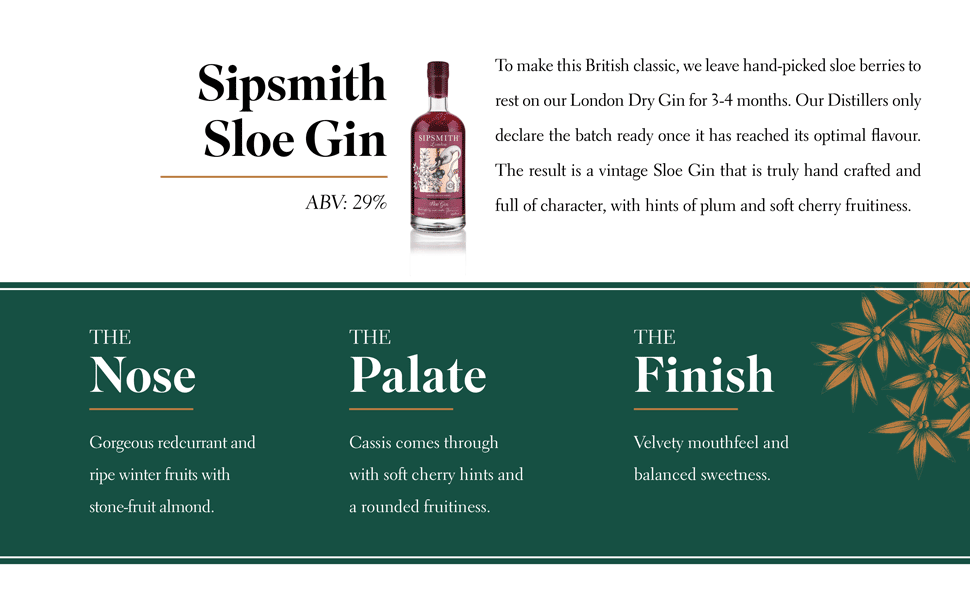 Sipsmith London Sloe Gin Liqueur, Small Batch, 29 ABV, 50 cl Amazon
