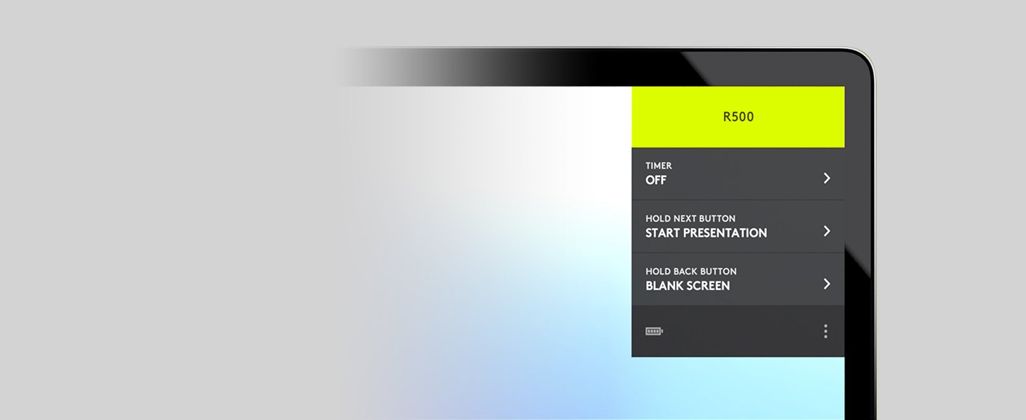 Logitech R500 Wireless Presentation Remote, 2.4 GHz and Bluetooth, USB