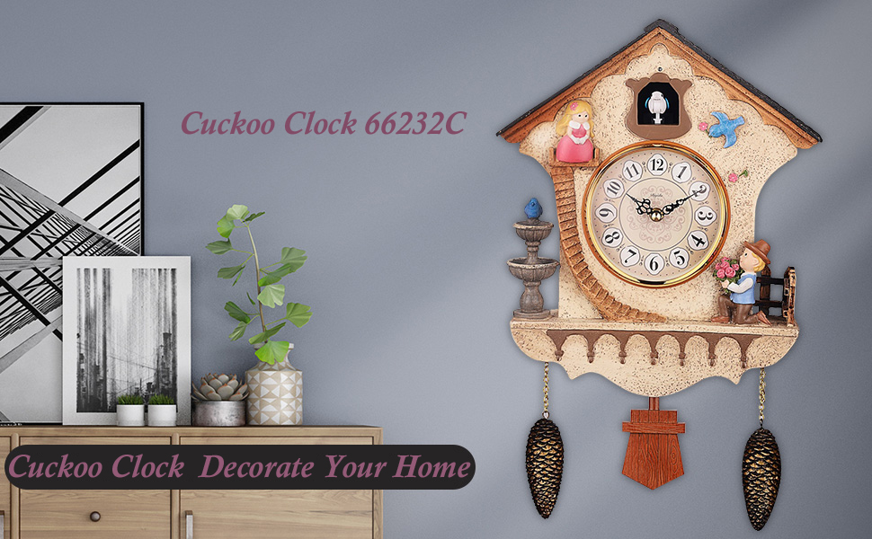 PQ Vivid Large Cuckoo Clock、Wall Cuckoo Clock,Chime Has