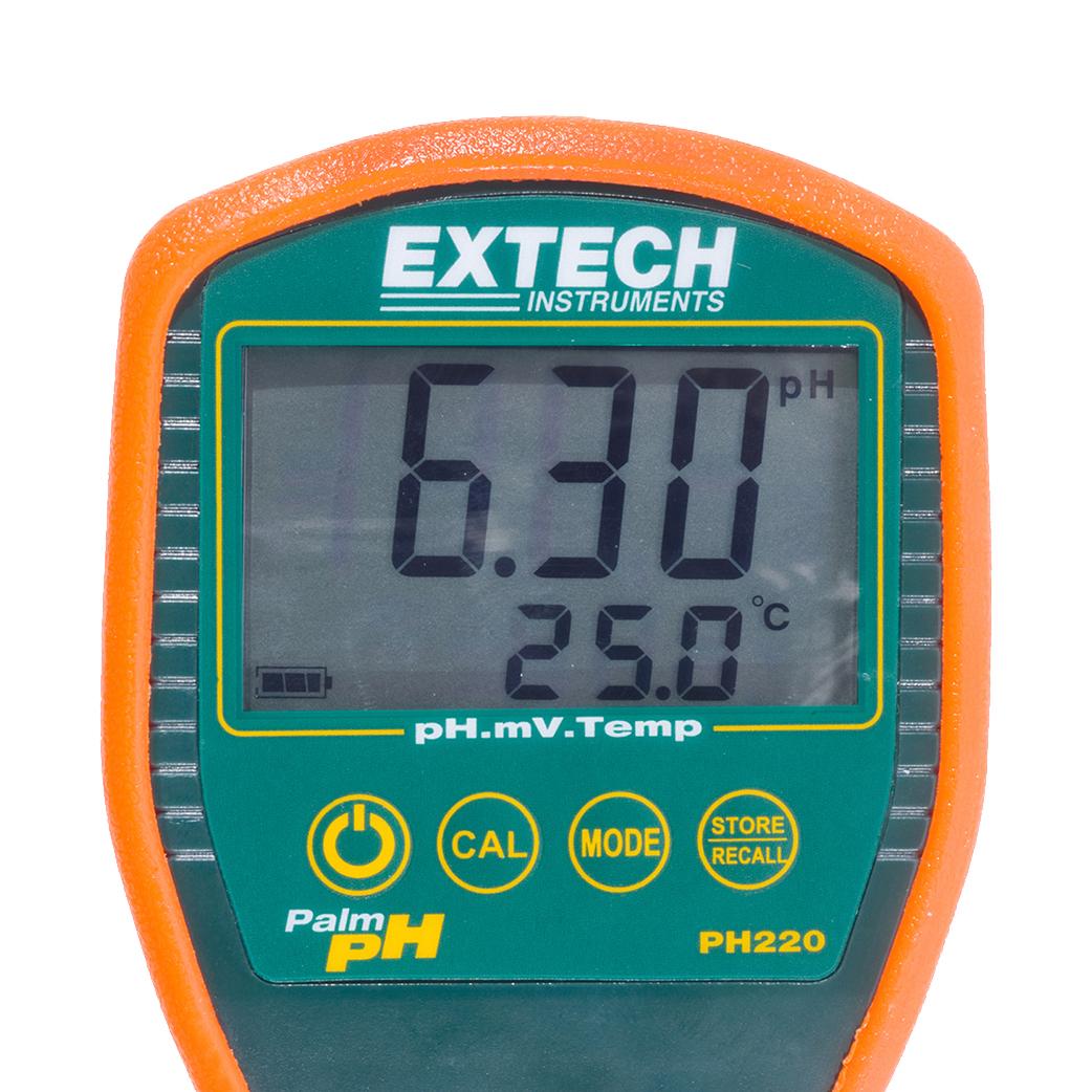 Extech PH220C Waterproof Palm pH Meter with Cabled
