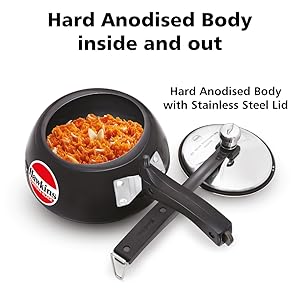 Hawkins Contura Black Pressure Cooker 3 Litre,Hawkins pressure cooker,Pressure Cooker,Cooker