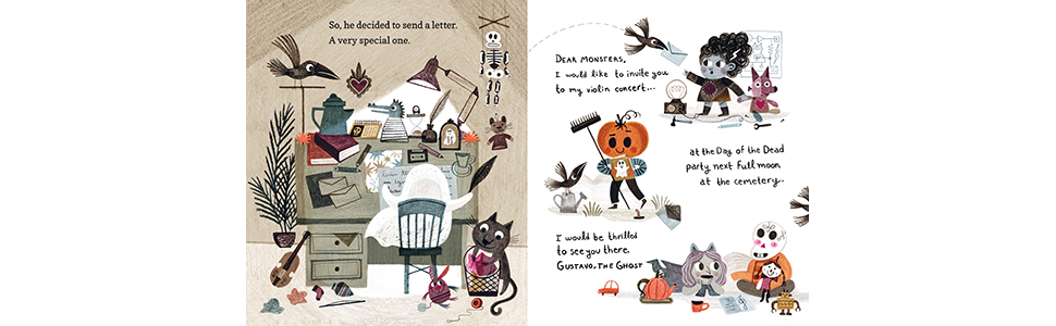 halloween; listening; shy; ghosts; monsters; friendship; bravery