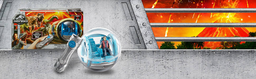 giroesfera radiocontrol jurassic world mattel