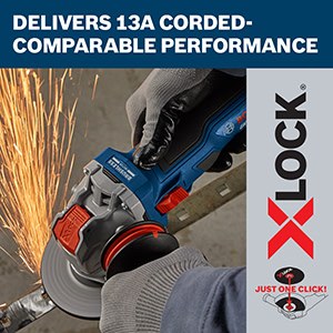 BOSCH GWX18V-13PB14 PROFACTOR™ 18V X-LOCK 5 – 6 In. Angle Grinder with Paddle Switch and (1) CORE18V® 8 Ah High Power Battery image