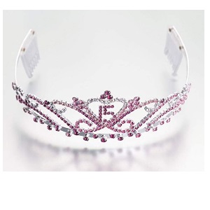 tiaraです Amazon.com: Lillian Rose Pink Quinceanera Tiara, One Size