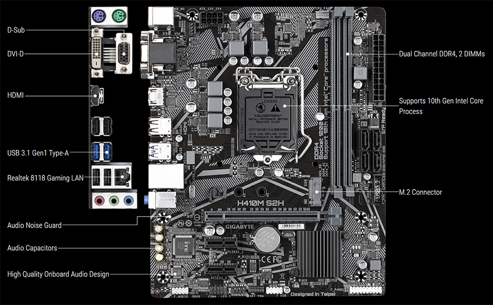 GIGABYTE H410M S2H マザーボード H410M S2H (rev. 1.x) Key Features | Motherboard - GIGABYTE