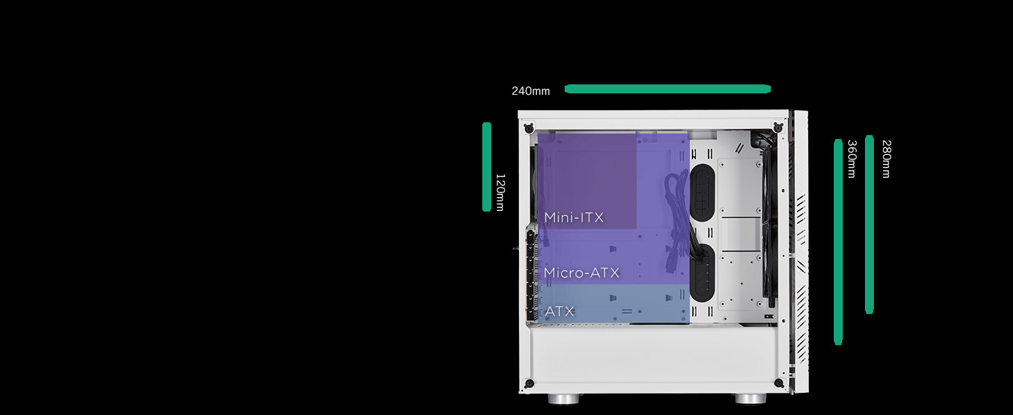 275R Airflow Tempered Glass Mid-Tower Gaming Case
