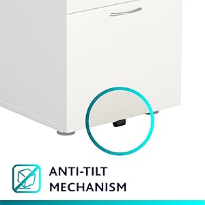 Pedestal para debajo del escritorio con 3 cajones Office Hippo: Amazon