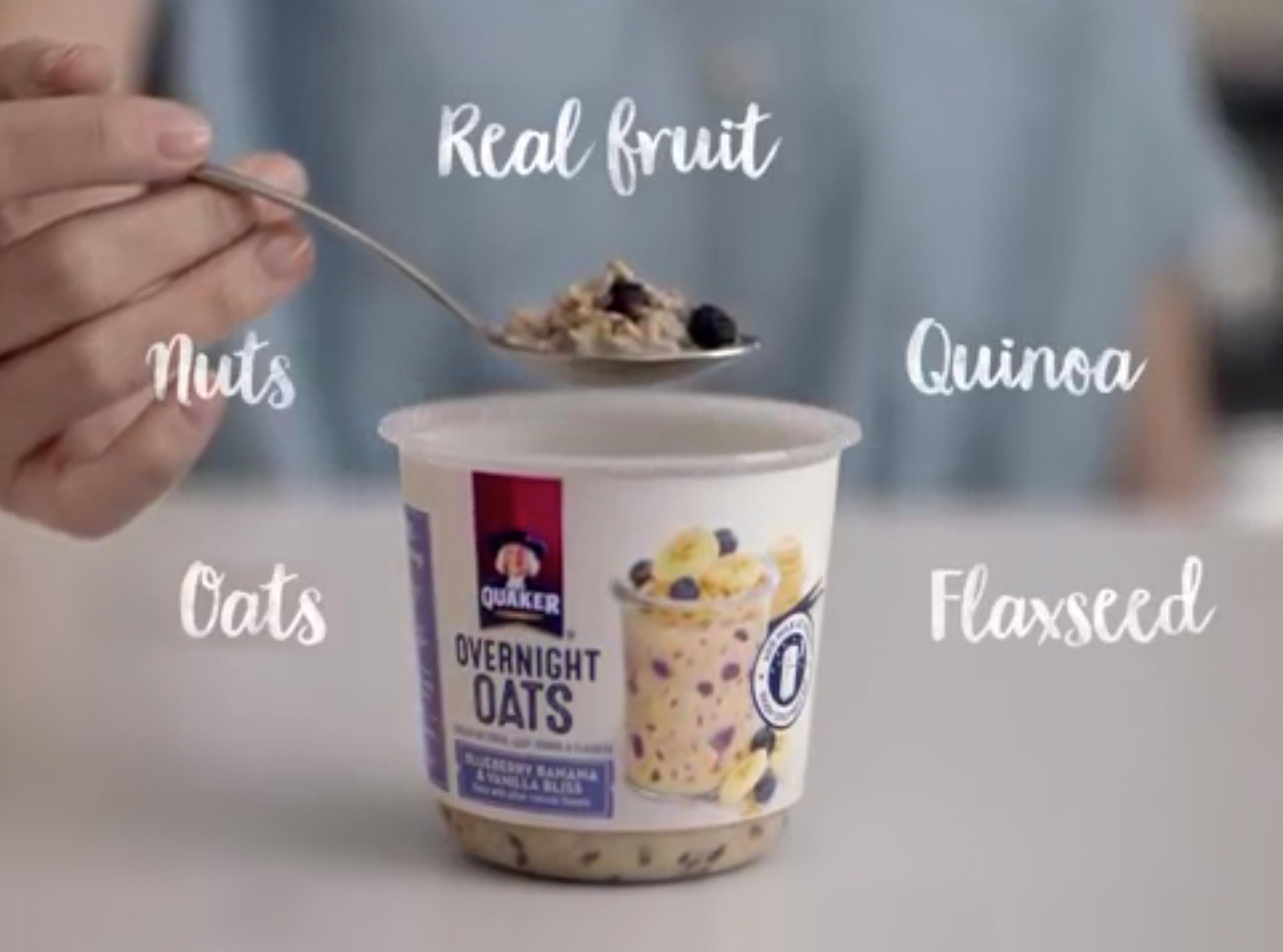 Quaker Overnight Oats, Variety Pack, Breakfast Cereal, 12