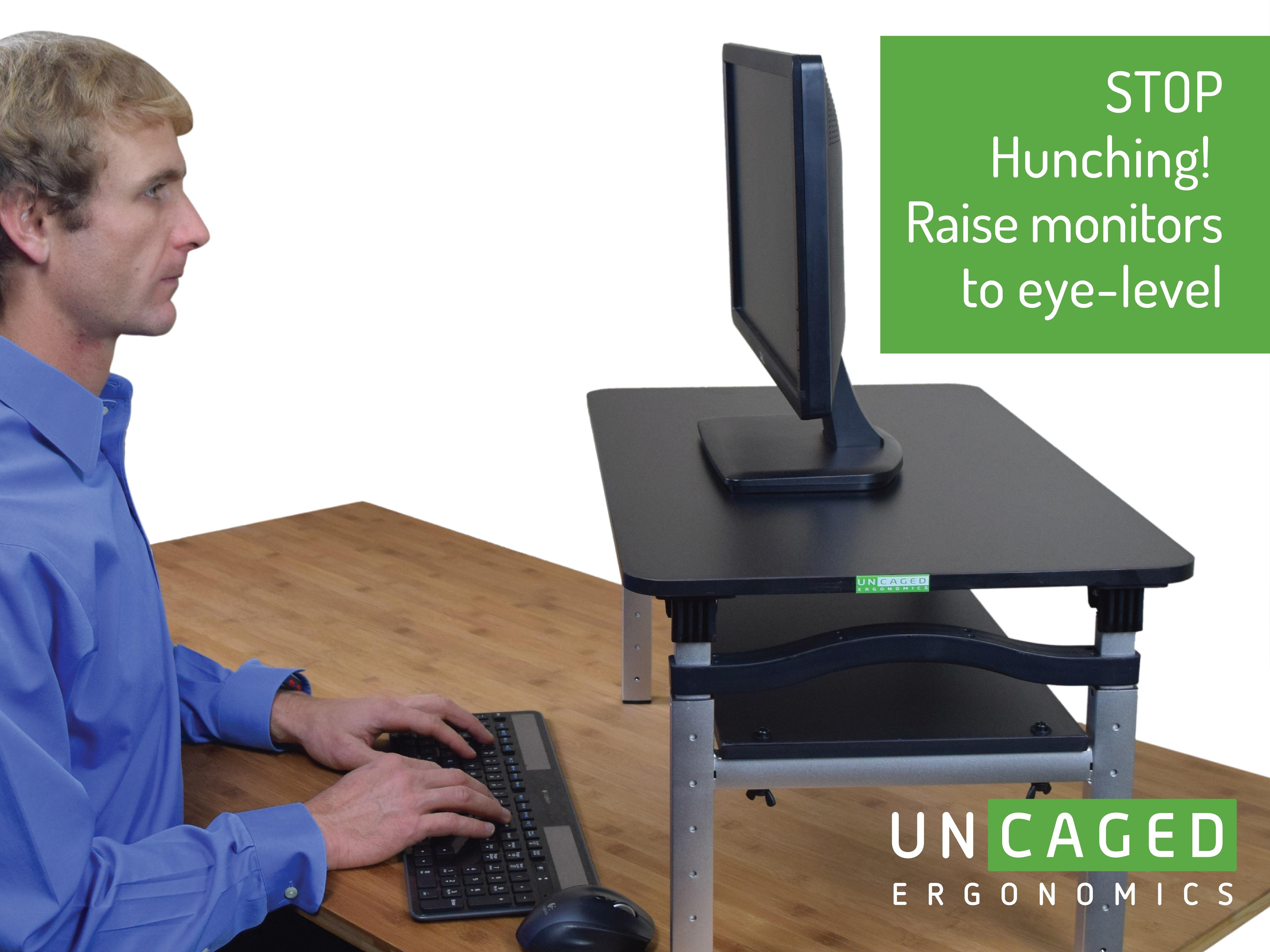 Lift Tall Adjustable Height Computer Monitor Stand for Sitting