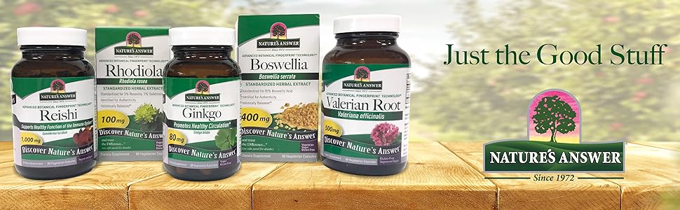 Nature's Answer, Capsules, Herbal, Vegan, Standardized, Natural, Extract, No Magnesium Stearate