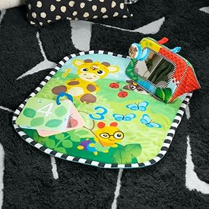 Baby Einstein Discovery Garden Tummy Time Mat & Mirror, Ages 0+ Months