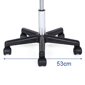 SONGMICS Hocker, Stehhocker Um 360u00b0 Neigbar, Schreibtischstuhl, Hu00f6henverstellbar 58-83 Cm, Grou00dfer Sockel, Anti-Rutsch, Modern, Grau