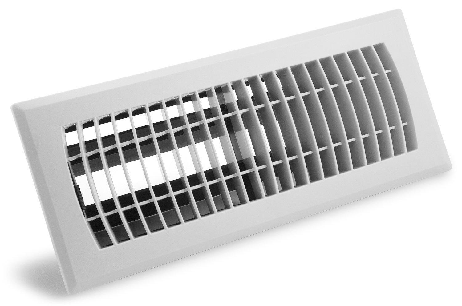 Accord Ventilation APFRWHL410 Plastic Floor Register with Louvered