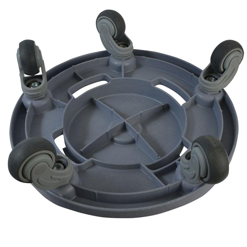 Janico 1041 Quiet Trash Can Dolly, Non Marking Casters