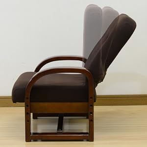 高座椅子 リクライニングダークブラウン CTZ-55(DBR)　2台 販売終了】立ち上がりラクラク リクライニング 座椅子 CTZ-55