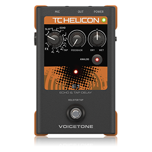配信機器・PA機器・レコーディング機器 TC-HELICON E1 Echo & Tap Delay TC-Helicon VoiceTone E1 Vocal Echo and Delay Pedal | Sweetwater