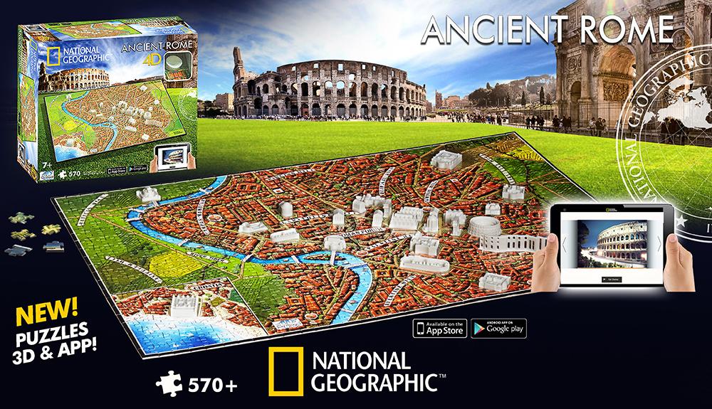 4D Cityscape Inc 4D National Geographic Ancient Rome Puzzle Puzzle Toys & Games